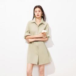 VERO MODA 女装纯棉A字通勤连衣裙