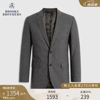 Brooks Brothers BrooksBrothers）男士经典缺角领西服修身纯色西装外套