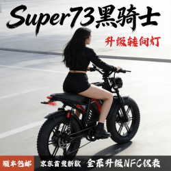 飞鸽Super73新国标可上绿牌成年电动车黑骑士-C版/身高1.5以上/整车发货【新国标/上电动车牌 18AH/日常通勤