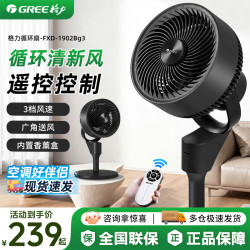 格力 电风扇家用超静音空气循环扇一级能效直流变频风扇客厅卧式空调伴侣排气扇 台地