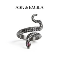 Ask & Embla 宝石灵蛇戒指