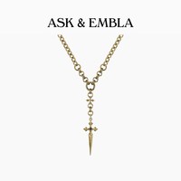 Ask & Embla 十字架链条做旧哥特风项链
