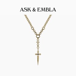Ask & Embla 十字架链条做旧哥特风项链