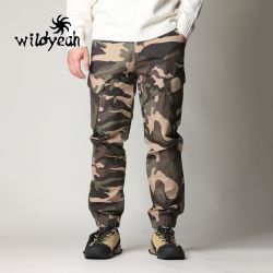 野也wildyeah户外机能束口裤多袋登山裤野游裤露营裤工装裤迷彩裤