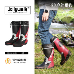Jolly Walk/非常行男士橡胶雨鞋户外钓鱼鞋高筒雨靴防蛇咬四季212
