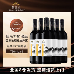 贺兰山 赤霞珠经典干红葡萄酒宁夏国产红酒保乐力加出品 750ml