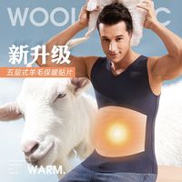轻奢女皇 2025新款羊毛填充保暖背心男士无痕羽绒蚕丝打底加厚贴身加绒内衣