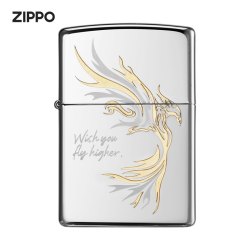 ZIPPO 防风煤油打火机 飞鸿 镜面镀铬 520礼物送男友 单机