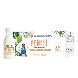 椰谷 鲜椰汁245g*10瓶鲜椰肉生榨椰子汁含糖椰奶植物蛋白饮料整箱