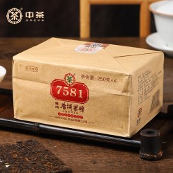 中茶 经典唛号标杆 普洱熟茶砖