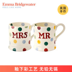 EMMA BRIDGEWATER 波点情侣对杯 陶瓷杯 201mL-300mL 波点