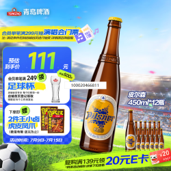 青岛啤酒 皮尔森啤酒 450ml*12瓶