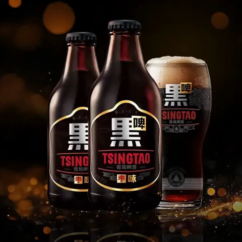 今日必买、值友专享:青岛啤酒 黑啤酒 枣味 12°P 296mL*8瓶 礼盒装 赠扎杯