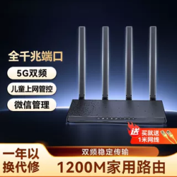 磊科 N3无线路由器全千兆端口5G双频家用穿墙王高速wifi大功率光纤企业大户型漏油器1200M 宽带王