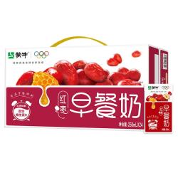 蒙牛 核桃味早餐奶 250mL*24盒 红枣味 250mL*24盒