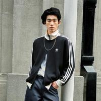 adidas 复古华夫格修身运动夹克