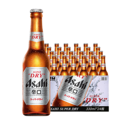 asahi HB 超爽系列生啤 黄啤酒 330mL*24瓶