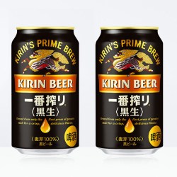 一番榨 KIRIN ICHIBAN黑麒麟酒新品 日本进口黑啤精酿啤酒黑生啤酒麦芽350ml听装 350mL 2罐
