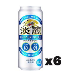 麒麟 淡丽零糖0嘌呤发泡酒 500ml*6罐