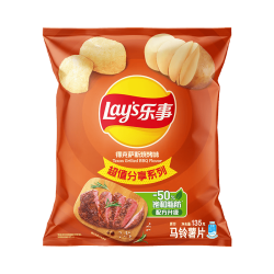 乐事 Lay‘s 乐事 超值分享 马铃薯片 得克萨斯烧烤味 135g