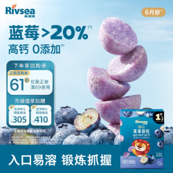 禾泱泱 婴幼儿果果原粒蓝莓味11.25g高钙宝宝零食溶豆入口易吞咽锻炼抓握