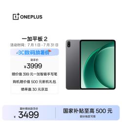 一加 Pad 2 3K144Hz高刷原彩屏 平板电脑  天玑9400+ WiFi版 深灰 512GB 16GB