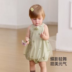 巴厘小猪 女宝宝包屁衣