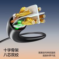 山泽 WD6020 六类CAT6 圆线千兆网线 2m 黑色