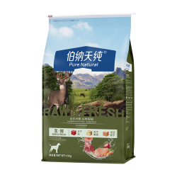 伯纳天纯 生鲜升级冻干狗粮 牛肉鹿肉口味 15kg