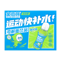 金豆芽 儿童电解质水青柠味饮品运动补水夏天解渴饮料330ml*12瓶