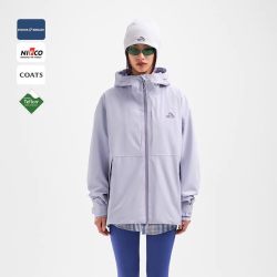 伯希和 户外紫色冲锋衣女新款防风防雨时尚单层登山服耐磨运动外套