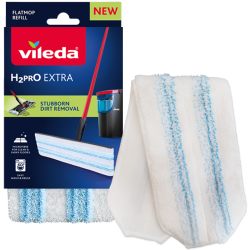 Vileda H2PrO 地板拖把替换罩 | 超细纤维罩 | 去除顽固污垢 | 易于固定在框架上 | 可机洗 | 耐用拖把 | 适合所有硬地板 | 1 件装