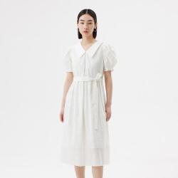 播 泡泡袖连衣裙女夏季时尚收腰显瘦短袖中长款裙