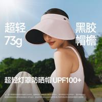 蕉下 蛋卷帽黑胶防晒帽女款便携可折叠遮阳防紫外线侧脸空顶太阳帽