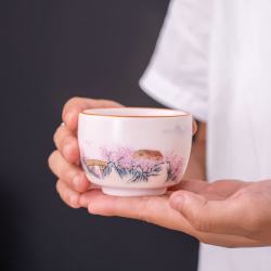 棠门 陶瓷开片可养自用粉汝村野品茗杯