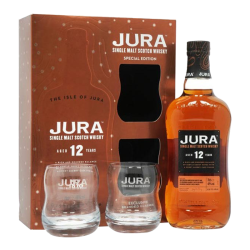 JURA 英国苏格兰单一麦芽威士忌 12年 700mL+双杯礼盒