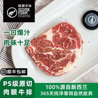 SILVER FERN FARMS 新西兰PS级草饲原切上脑牛排600g(4-5片装)牛肉牛扒烧烤 上脑牛排600g