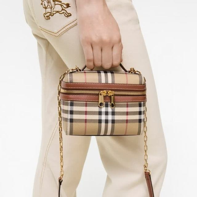 BURBERRY 女士手提包 迷你格纹化妆包