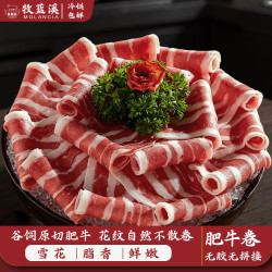 牧蓝溪 Moolanxi 牧蓝溪 澳洲进口安格斯肥牛片 1000g 原切谷饲牛肉片