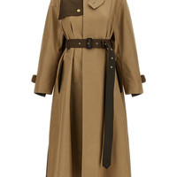 Sacai 女士大衣 棕色，棉纶面料