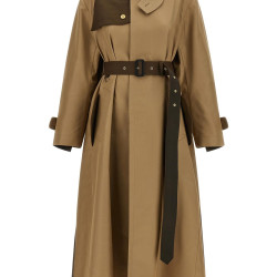 Sacai 女士大衣 棕色，棉纶面料