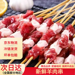 新鲜正宗 羔羊肉串 500g/袋 20串 冷冻