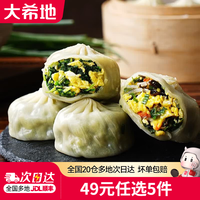 大希地 早餐面点包点速食速冻食品半成品 薄皮素三鲜包子250g