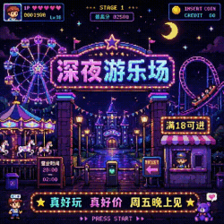 深夜游乐场，满18可进～