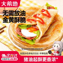 大希地 手抓饼早餐半成品葱油饼煎饼速食儿童面饼皮家庭装 原味手抓饼