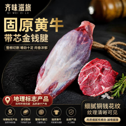 齐味滋旅 固原黄牛金钱腱 净重1.5kg 国产牛肉