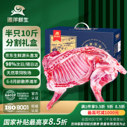 滩洋鲜生 新鲜冷冻 羊肉礼卡  礼盒装 整半只 10斤