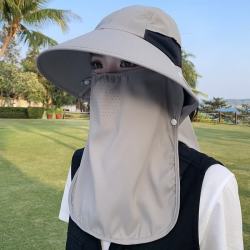 赫卡维 防晒护颈遮阳帽女