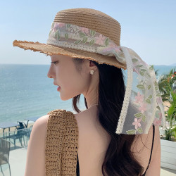 赫卡维 小清新草帽女遮阳帽