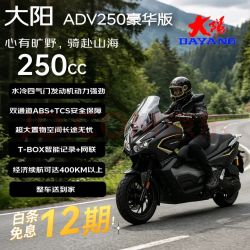大阳电动车 ADV250豪华版 哑光黑/哑光浅灰 250cc燃油踏板摩托车